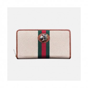 Gucci 2019 Rajah Tiger Head Zip Round Wallet 573791 - 구찌 2019 라자 타이거 헤드 남여공용 지퍼 라운드 장지갑  GUW0052,Size(19CM).베이지