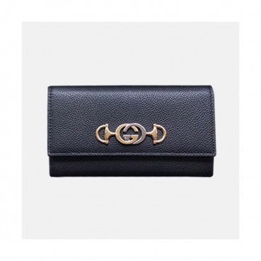 Gucci 2019 Womens Zumi Leather Wallet 573612 - 구찌 여성 주미 레더 장지갑 GUW0048.Size(19cm).블랙
