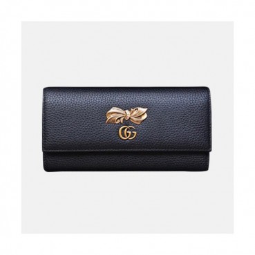 Gucci 2019 Ladies Leather Wallet 524290 - 구찌 2019 여성용 레더 장지갑 ,GUW0045.Size(19CM).블랙