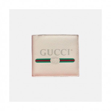 Gucci 2019 Logo Leather Wallet  496309 - 구찌 로고 남여공용 레더 반지갑  GUW0042.Size(11cm).화이트
