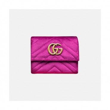 Gucci 2019 Marmont Matelasse Velvet Wallet  474802 - 구찌 마몬트 마틀라세 여성용 벨벳 반지갑  GUW0039.Size(12.5cm).퍼플