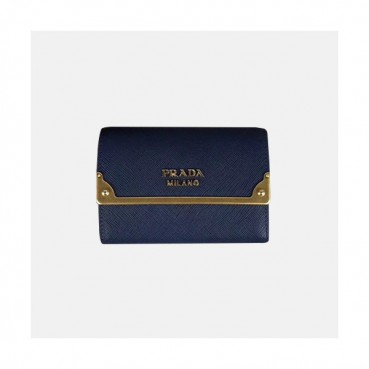 Prada 2019 Ladies Saffiano Leather Wallet 1MH840 -프라다 2019 여성용 사피아노 레더 반지갑 PRAW0131, 12CM,네이비