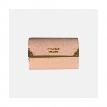 Prada 2019 Ladies Saffiano Leather Wallet 1MH840 -프라다 2019 여성용 사피아노 레더 반지갑 PRAW0129, 12CM,인디핑크