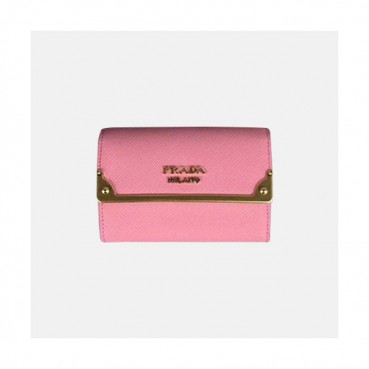 Prada 2019 Ladies Saffiano Leather Wallet 1MH840 -프라다 2019 여성용 사피아노 레더 반지갑 PRAW0128, 12CM,핑크