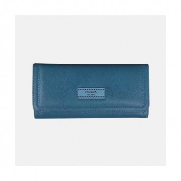 Prada 2019 Ladies Leather Wallet 1MH132 -프라다 2019 여성용 레더 장지갑,PRAW0123, 19CM,블루