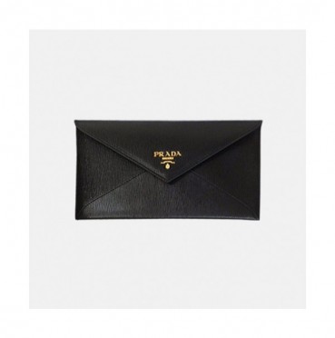 Prada 2019 Ladies Leather Clutch Wallet 1MF175 -프라다 2019 여성용 레더 클러치 장지갑,PRAW0117, 20CM,블랙