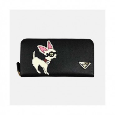 Prada 2019 Ladies Leather Wallet 1ML506 -프라다 2019 여성용 레더 장지갑,PRAW0115, 20CM,블랙