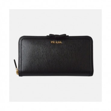 Prada 2019 Ladies Leather Wallet 1ML506 -프라다 2019 여성용 레더 장지갑,PRAW0114, 19CM,블랙