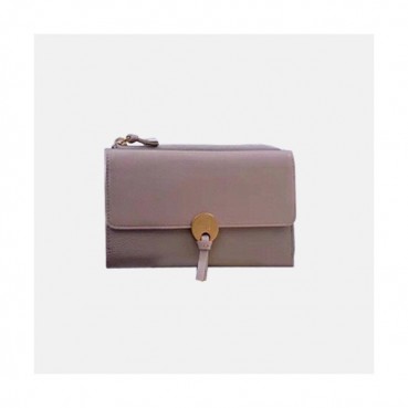 Chloe 2019 Ladies Leather Wallet,19cm - 끌로에 2019 여성용 레더 장지갑  CLW0009,19CM,그레이