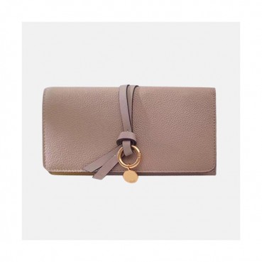 Chloe 2019 Ladies Leather Wallet,19cm - 끌로에 2019 여성용 레더 장지갑  CLW0003,19CM,베이지핑크