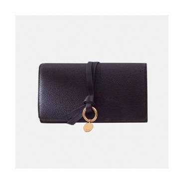 Chloe 2019 Ladies Leather Wallet,19cm - 끌로에 2019 여성용 레더 장지갑  CLW0001 ,19CM,블랙
