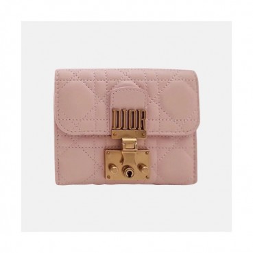 Dior 2019 Addict Ladies Leather Wallet,11.5cm - 디올 2019 어딕트 여성용 레더 반지갑  DIOW0005,11.5CM,핑크