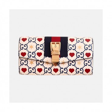 Gucci 2019 Ladies Sylvie Wallet 476084 - 구찌 2019 실비 여성용 장지갑  GUW0033.Size(19CM).화이트
