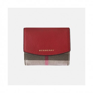 Burberry 2019 Ladies Leather Wallet - 버버리 2019 여성용 레더 반지갑 BURW0078.Size(11CM).레드