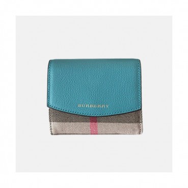 Burberry 2019 Ladies Leather Wallet - 버버리 2019 여성용 레더 반지갑 BURW0077.Size(11CM).블루