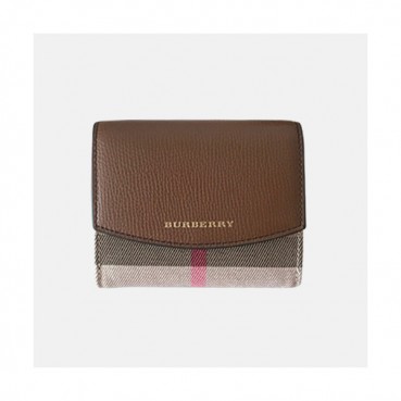 Burberry 2019 Ladies Leather Wallet - 버버리 2019 여성용 레더 반지갑 BURW0076.Size(11CM).브라운
