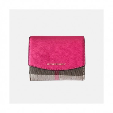 Burberry 2019 Ladies Leather Wallet - 버버리 2019 여성용 레더 반지갑 BURW0075.Size(11CM).핑크