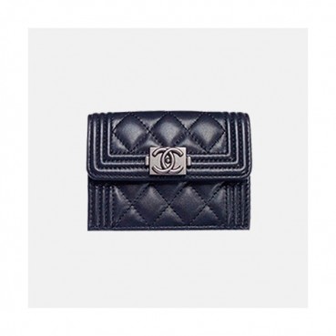 Chanel 2019 Ladies Small Wallet / Card Purse - 샤넬 2019 여성용 레더 반지갑 / 카드 퍼스  ,CHAW0054,12cm.블랙