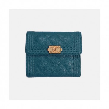 Chanel 2019 Ladies Small Wallet / Card Purse - 샤넬 2019 여성용 레더 반지갑 / 카드 퍼스  ,CHAW0050,11cm.블루