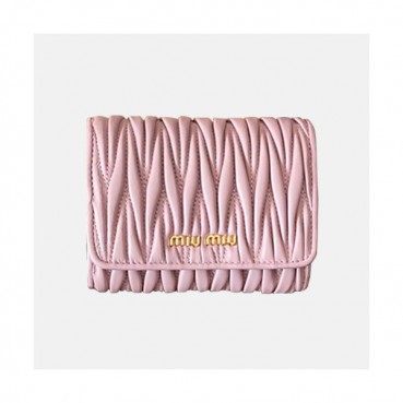 MiuMiu 2019 Matelasse Leather Wallet  5MH016 - 2019 미우미우 마틀라세 반지갑 MIU0115X  12CM