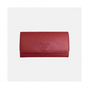 Prada 2019 Ladies Leather Wallet 1MH132 -프라다 2019 여성용 레더 장지갑,PRAW0109, 18.7CM,레드