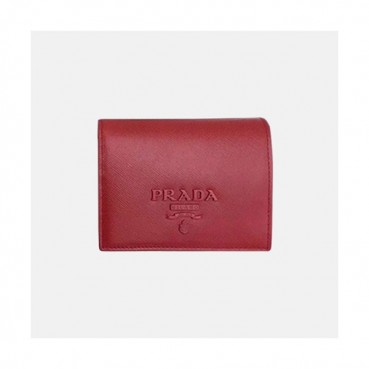 Prada 2019 Ladies Saffiano Leather Wallet 1MV204 -프라다 2019 여성용 사피아노 레더 반지갑 PRAW0098, 11.5CM,레드