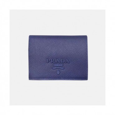 Prada 2019 Ladies Saffiano Leather Wallet 1MV204 -프라다 2019 여성용 사피아노 레더 반지갑 PRAW0097, 11.5CM,블루