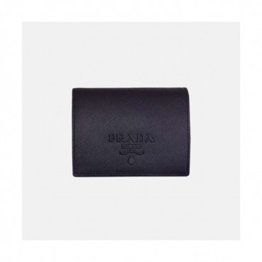 Prada 2019 Ladies Saffiano Leather Wallet 1MV204 -프라다 2019 여성용 사피아노 레더 반지갑 PRAW0096, 11.5CM,블랙