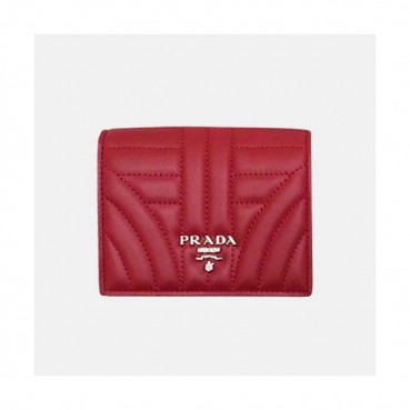 Prada 2019 Ladies Saffiano Leather Wallet 1MV204 -프라다 2019 여성용 사피아노 레더 반지갑 PRAW0094, 11.5CM,레드