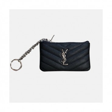 Saint Laurent 2019 Ladies  Key Pouch / Coin Purse,438386 - 입생로랑 2019 남여공용 키 파우치 / 코인 퍼스 SLW0043,13cm,블랙