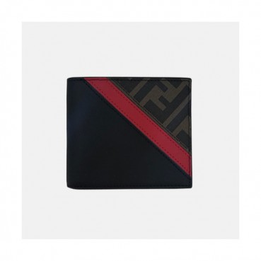 Fendi 2019 Leather Wallet - 펜디 남여공용 레더 반지갑 FENW0086.Size(11.5cm).블랙+브라운