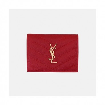 Saint Laurent 2019 Ladies  Wallet / Coin Purse,530841 - 입생로랑 2019 여성용 반지갑 / 코인 퍼스 SLW0025,11cm,레드