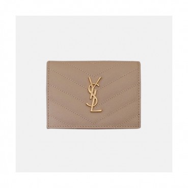 Saint Laurent 2019 Ladies  Wallet / Coin Purse,530841 - 입생로랑 2019 여성용 반지갑 / 코인 퍼스 SLW0024,11cm,베이지