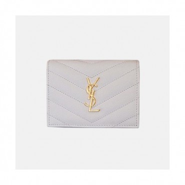 Saint Laurent 2019 Ladies  Wallet / Coin Purse,530841 - 입생로랑 2019 여성용 반지갑 / 코인 퍼스 SLW0023,11cm,화이트