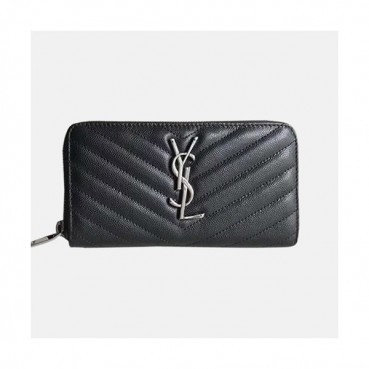 Saint Laurent 2019 Ladies Zip Round Wallet - 입생로랑 2019 여성용 지퍼 라운드 장지갑 SLW0021.블랙