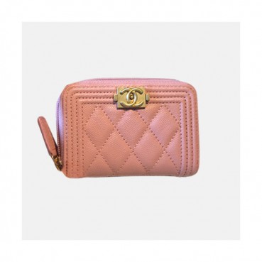 Chanel 2019 Ladies Wallet / Coin Purse / Card Purse  - 샤넬 2019 여성용 레더 반지갑 / 동전지갑 / 카드지갑 ,CHAW0016,11.5cm.연핑크