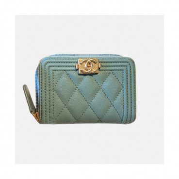 Chanel 2019 Ladies Wallet / Coin Purse / Card Purse  - 샤넬 2019 여성용 레더 반지갑 / 동전지갑 / 카드지갑 ,CHAW0015,11.5cm.연블루