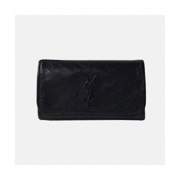 Saint Laurent 2019 Ladies Niki Wallet,20cm -입생로랑 2019 여성용 니키 장지갑 SLW0013,20CM,블랙