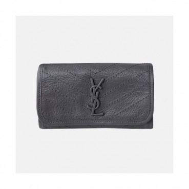 Saint Laurent 2019 Ladies Niki Wallet,20cm -입생로랑 2019 여성용 니키 장지갑 SLW0012,20CM,다크그레이