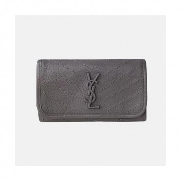 Saint Laurent 2019 Ladies Niki Wallet,20cm -입생로랑 2019 여성용 니키 장지갑 SLW0011,20CM,그레이
