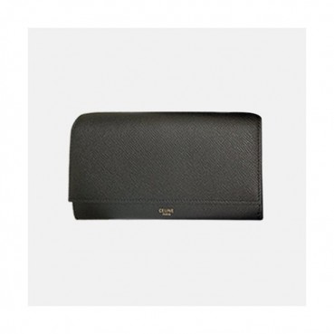 Celine 2019 Ladies Wallet,19cm - 셀린느 2019 여성용 레더 장지갑,CELW0027,19cm.블랙