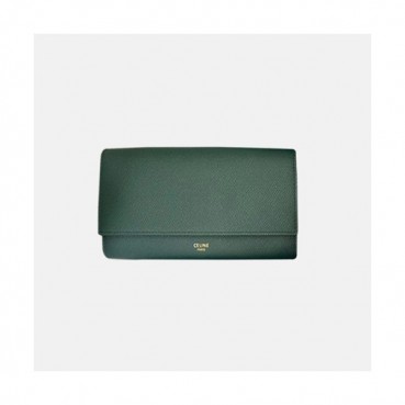 Celine 2019 Ladies Wallet,19cm - 셀린느 2019 여성용 레더 장지갑,CELW0026,19cm.그린