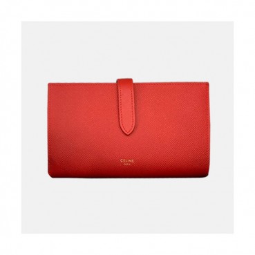 Celine 2019 Ladies Wallet,19cm - 셀린느 2019 여성용 레더 장지갑,CELW00021,19cm.레드