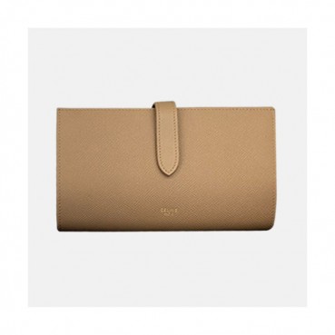 Celine 2019 Ladies Wallet,19cm - 셀린느 2019 여성용 레더 장지갑,CELW00020,19cm.다크베이지