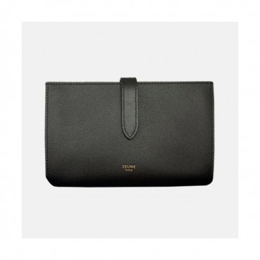Celine 2019 Ladies Wallet,19cm - 셀린느 2019 여성용 레더 장지갑,CELW00017,19cm.블랙