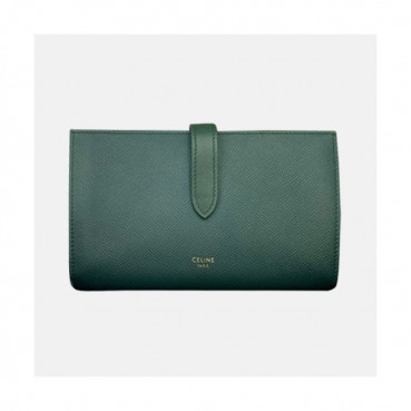 Celine 2019 Ladies Wallet,19cm - 셀린느 2019 여성용 레더 장지갑,CELW00016,19cm.그린
