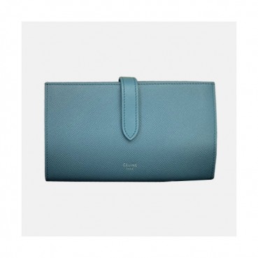 Celine 2019 Ladies Wallet,19cm - 셀린느 2019 여성용 레더 장지갑,CELW00012,19cm.블루