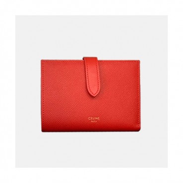 Celine 2019 Ladies Wallet,14cm - 셀린느 2019 여성용 레더 중지갑,CELW0011,14cm.레드