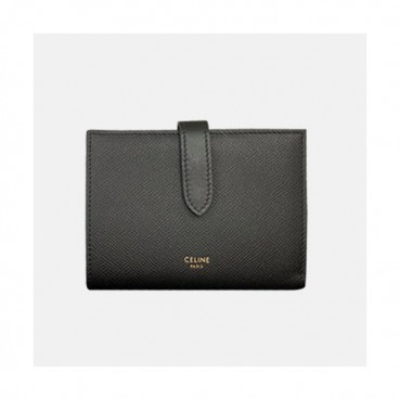 Celine 2019 Ladies Wallet,14cm - 셀린느 2019 여성용 레더 중지갑,CELW0007,14cm.블랙