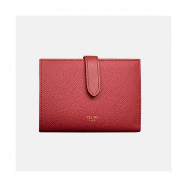 Celine 2019 Ladies Wallet,14cm - 셀린느 2019 여성용 레더 중지갑,CELW0006,14cm.레드